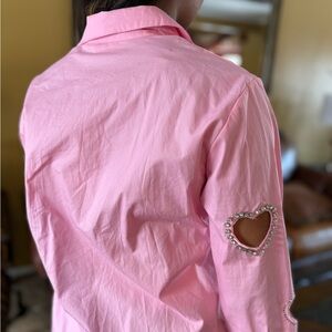 Pink Shirt with Heart Detail